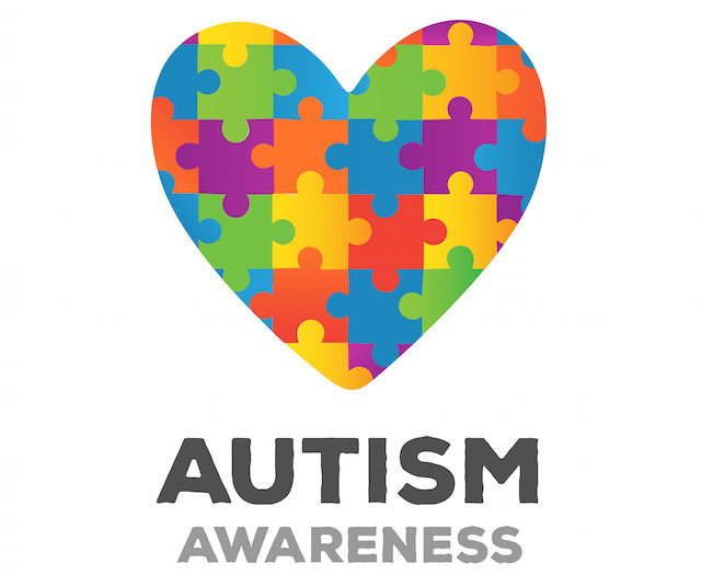 Digitally generated Autism awareness design vector