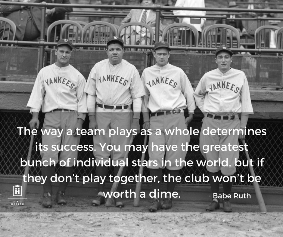 The way a team plays as a whole determines its success. You may have the greatest bunch of individual stars in the world, but if they don’t play together, the club won’t be worth a dime.